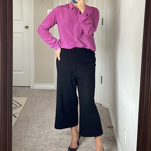 Anthropologie culotte pants  in black Size Small - Picture 2 of 11